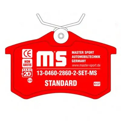 Комплект тормозных колодок, дисковый тормоз MASTER-SPORT купить