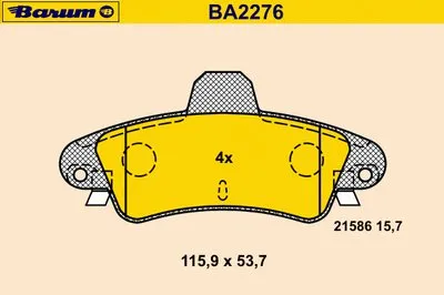 Комплект тормозных колодок, дисковый тормоз BARUM купить
