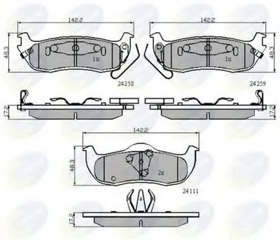 Комплект тормозных колодок, дисковый тормоз Comline COMLINE купить