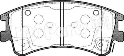 Комплект тормозных колодок, дисковый тормоз IPS Parts IPS Parts купить