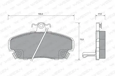 Комплект тормозных колодок, дисковый тормоз WEEN купить