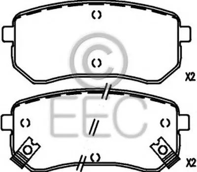 Комплект тормозных колодок, дисковый тормоз EEC купить