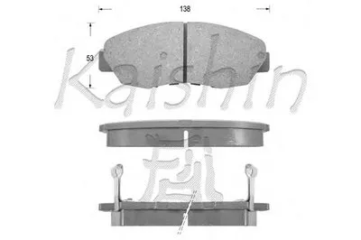 Комплект тормозных колодок, дисковый тормоз KAISHIN купить