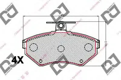 Комплект тормозных колодок, дисковый тормоз DJ PARTS купить