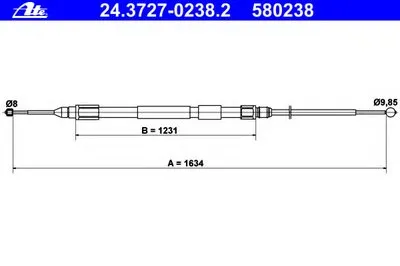 Трос, стояночная тормозная система ATE купить