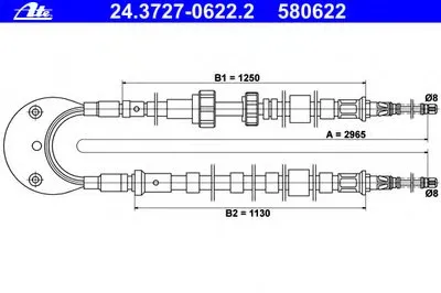 Трос, стояночная тормозная система ATE купить
