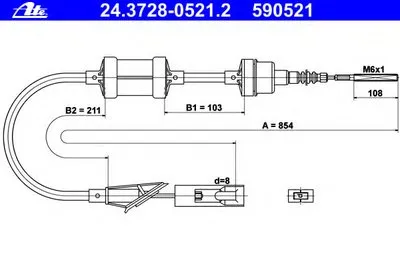 Тросик сцепления ATE купить