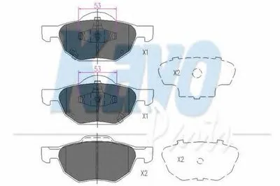 Комплект тормозных колодок, дисковый тормоз KAVO PARTS купить