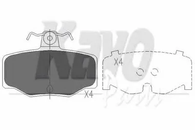 Комплект тормозных колодок, дисковый тормоз KAVO PARTS купить