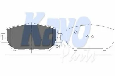 Комплект тормозных колодок, дисковый тормоз KAVO PARTS купить