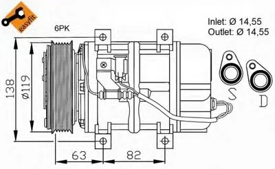 Компрессор, кондиционер EASY FIT NRF купить