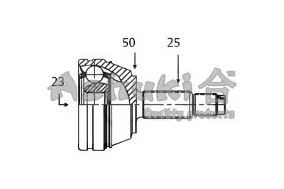 Шарнирный комплект, приводной вал ASHUKI купить