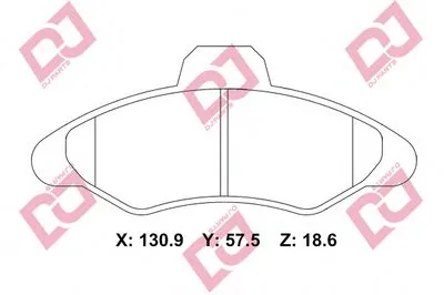Комплект тормозных колодок, дисковый тормоз DJ PARTS купить