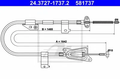 Трос, стояночная тормозная система ATE купить