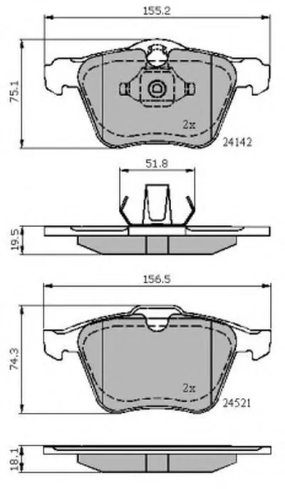 Комплект тормозных колодок, дисковый тормоз NATIONAL купить