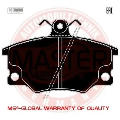 Комплект тормозных колодок, дисковый тормоз Anti-Noise MASTER-SPORT купить
