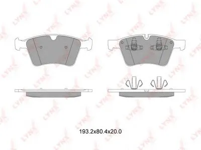 Комплект тормозных колодок, дисковый тормоз LYNXauto купить