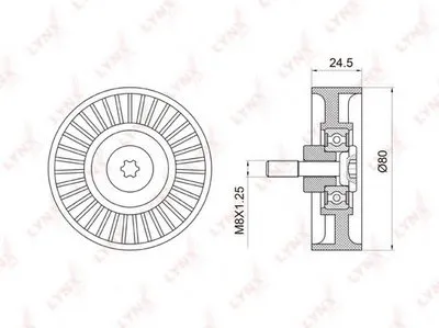Натяжной ролик, поликлиновой  ремень LYNXauto купить