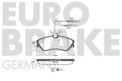 Комплект тормозных колодок, дисковый тормоз EUROBRAKE купить