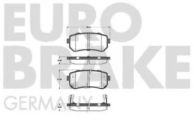 Комплект тормозных колодок, дисковый тормоз EUROBRAKE купить