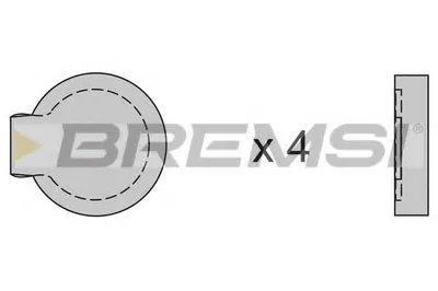 Комплект тормозных колодок, дисковый тормоз BREMSI купить