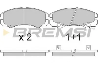 Комплект тормозных колодок, дисковый тормоз BREMSI купить
