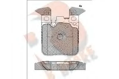 Комплект тормозных колодок, дисковый тормоз R BRAKE купить