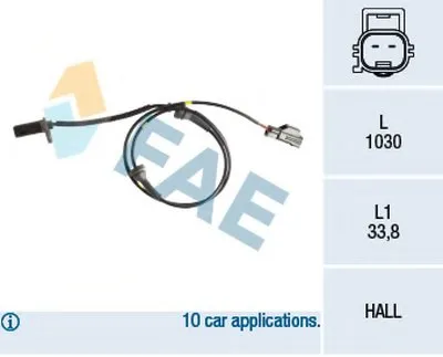 Датчик, частота вращения колеса FAE купить