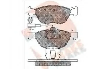 Комплект тормозных колодок, дисковый тормоз R BRAKE купить
