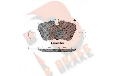Комплект тормозных колодок, дисковый тормоз R BRAKE купить