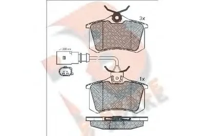 Комплект тормозных колодок, дисковый тормоз R BRAKE купить