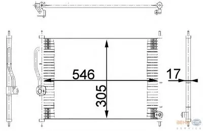 Конденсатор, кондиционер BEHR HELLA SERVICE HELLA купить