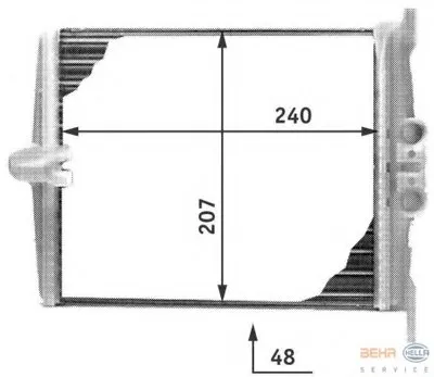Теплообменник, отопление салона BEHR HELLA SERVICE HELLA купить