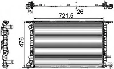 Радиатор, охлаждение двигателя BEHR HELLA SERVICE HELLA купить