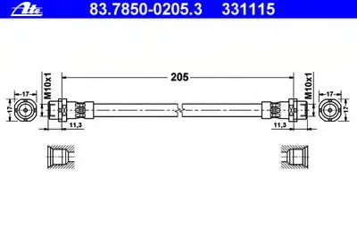 Тормозной шланг ATE купить