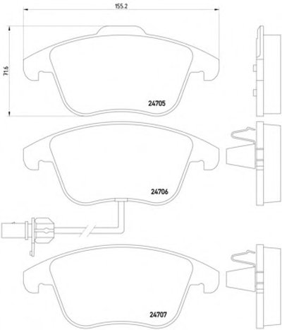 Гальмівні колодки дискові перед. Audi A4/Q5 (8RB) 08-