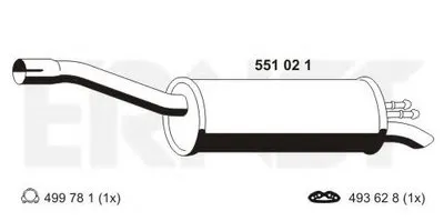 Глушитель выхлопных газов конечный ERNST купить