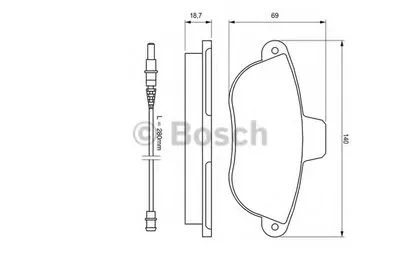 Комплект тормозных колодок, дисковый тормоз BOSCH купить