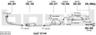 Система выпуска ОГ BOSAL купить