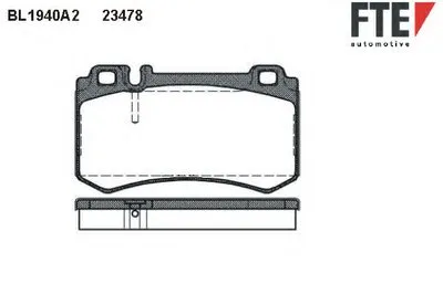 Комплект тормозных колодок, дисковый тормоз FTE купить