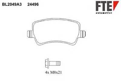 Комплект тормозных колодок, дисковый тормоз FTE купить