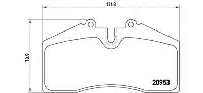 Комплект тормозных колодок, дисковый тормоз BREMBO купить
