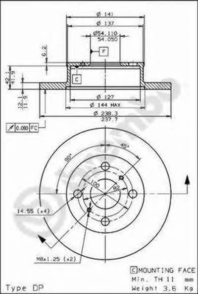 Тормозной диск AP купить