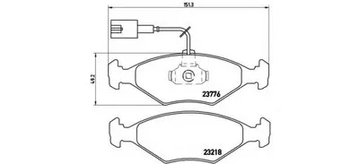 Комплект тормозных колодок, дисковый тормоз BREMBO купить