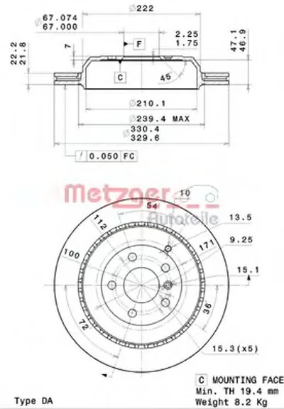 Тормозной диск REMSA METZGER купить