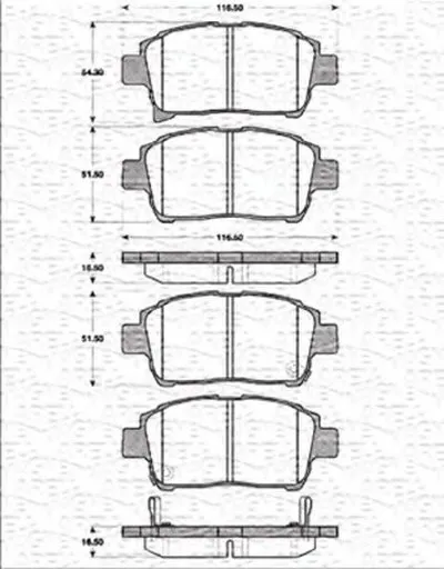 Комплект тормозных колодок, дисковый тормоз MAGNETI MARELLI купить