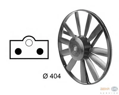 Вентилятор, охлаждение двигателя BEHR HELLA SERVICE купить