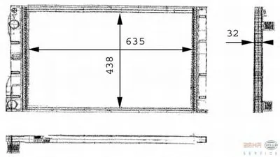 Радиатор, охлаждение двигателя BEHR HELLA SERVICE купить