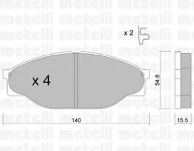 Комплект тормозных колодок, дисковый тормоз METELLI купить