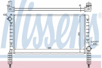 Радиатор, охлаждение двигателя NISSENS купить